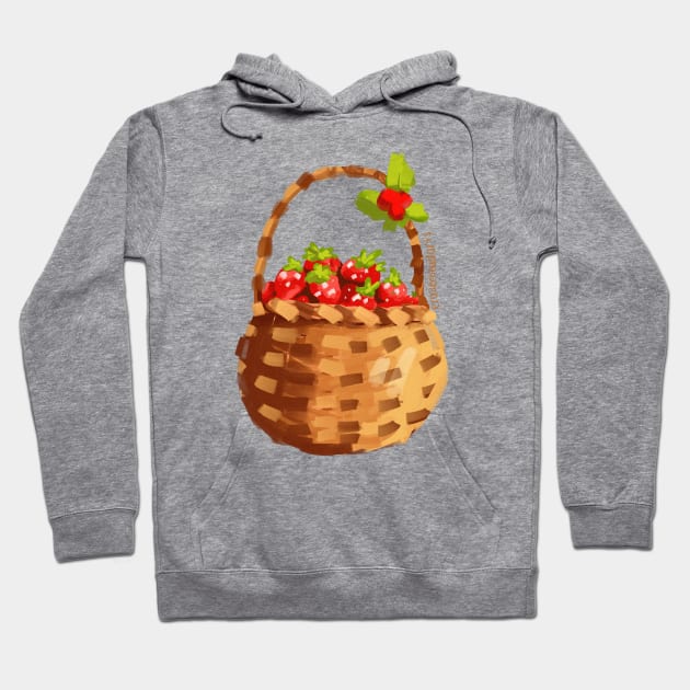 Strawberry Basket Hoodie by eraserheadarts